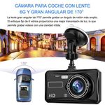 Dash Camara para Auto，4K Dashcam Cámara Coche con WiFi y GPS Camara Coche，con Visión Nocturna  y WiFi，Control de App, Grabación en Bucle，HOGAWAY