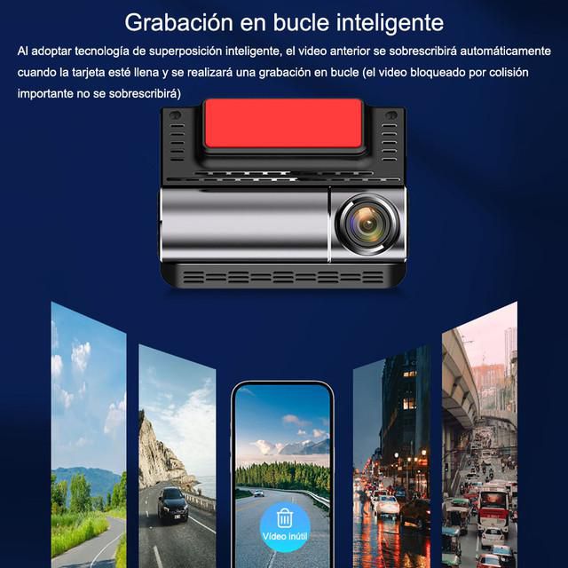 Dash Camara para Auto，4K Dashcam Cámara Coche con WiFi y GPS Camara Coche，con Visión Nocturna  y WiFi，Control de App, Grabación en Bucle，HOGAWAY