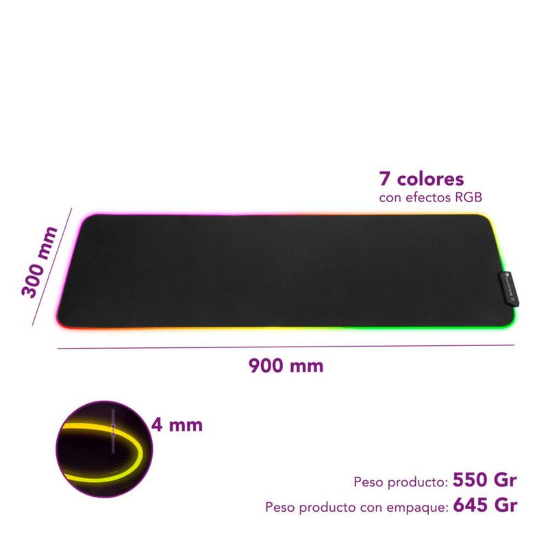 Lloyd's Tapete Inteligente Gamer, antiderrapante con luz RGB