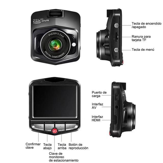 Dash Camara para Auto，4K Dashcam Cámara Coche con WiFi y GPS Camara Coche，con Visión Nocturna  y WiFi，Control de App, Grabación en Bucle，HOGAWAY