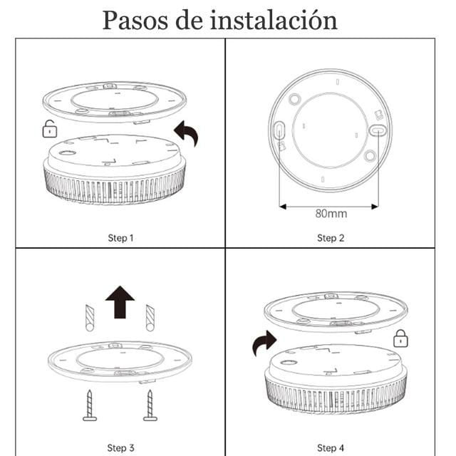Alarma de humo independiente de 10 años de vida detector de humo de fuego detector de humo de inducción doméstica Didi alarma