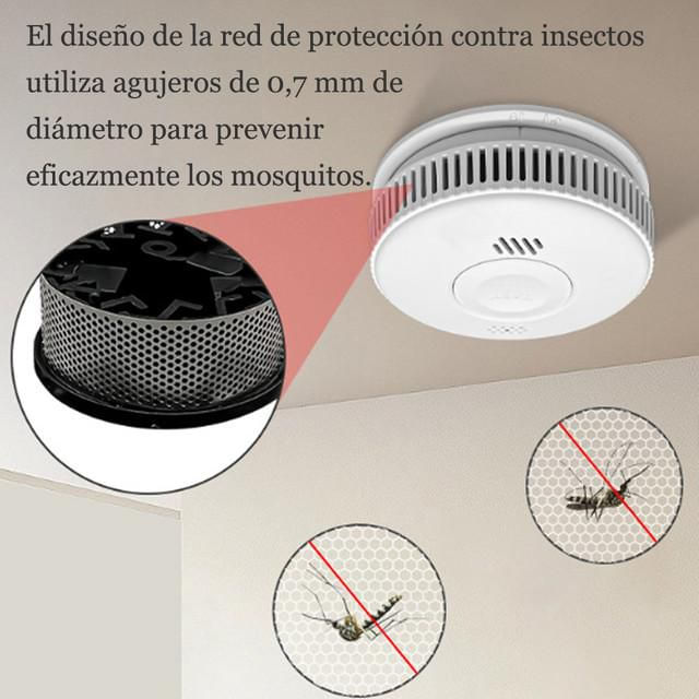 Alarma de humo independiente de 10 años de vida detector de humo de fuego detector de humo de inducción doméstica Didi alarma