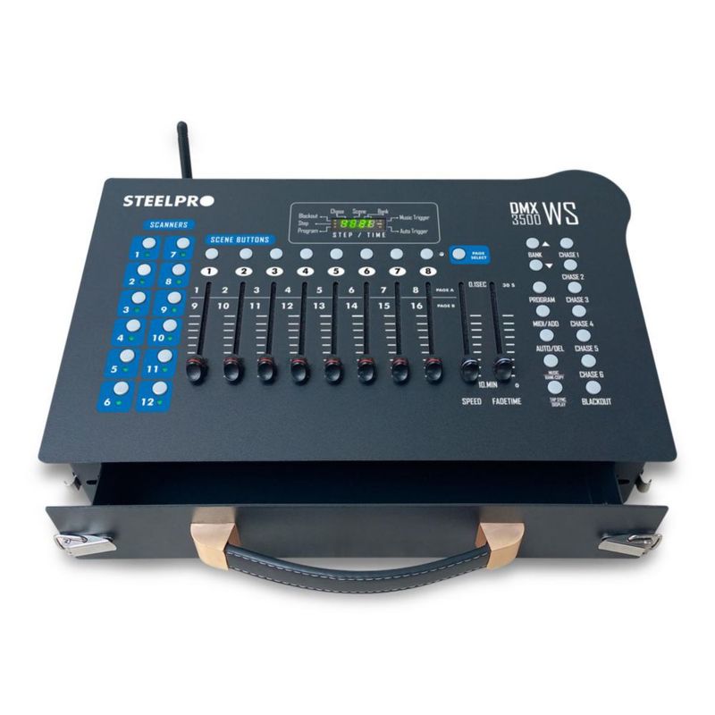 Dmx Controlador Inalámbrico Portátil DMX3500-WS 192 Canales By Steelpro