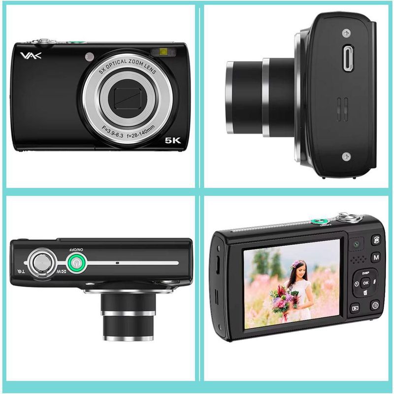 Camara digital VAK 408 5k Selfie-cam 64mp zoom optico