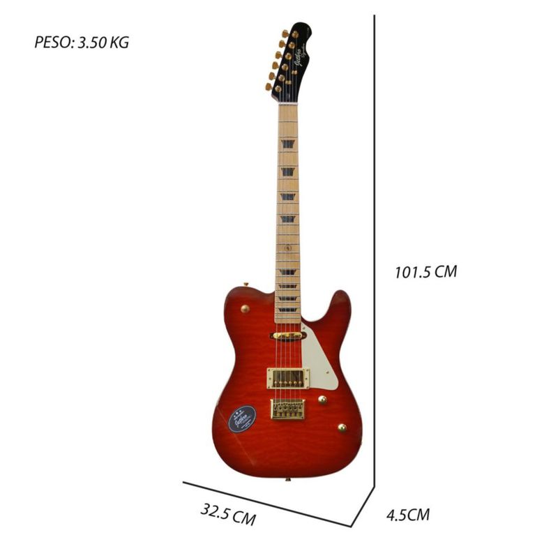 Guitarra Edición Limitada 090 Js-mk By Steelpro Mike Gezel Diestro Quilted Maple Top
