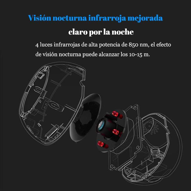 Cámara inalámbrica panorámica infrarroja wifi con visión nocturna HD de oso