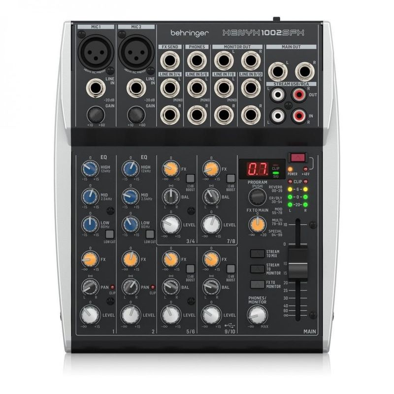 Mezcladora behringer 1002s pasiva analógico interfaz usb para streaming
