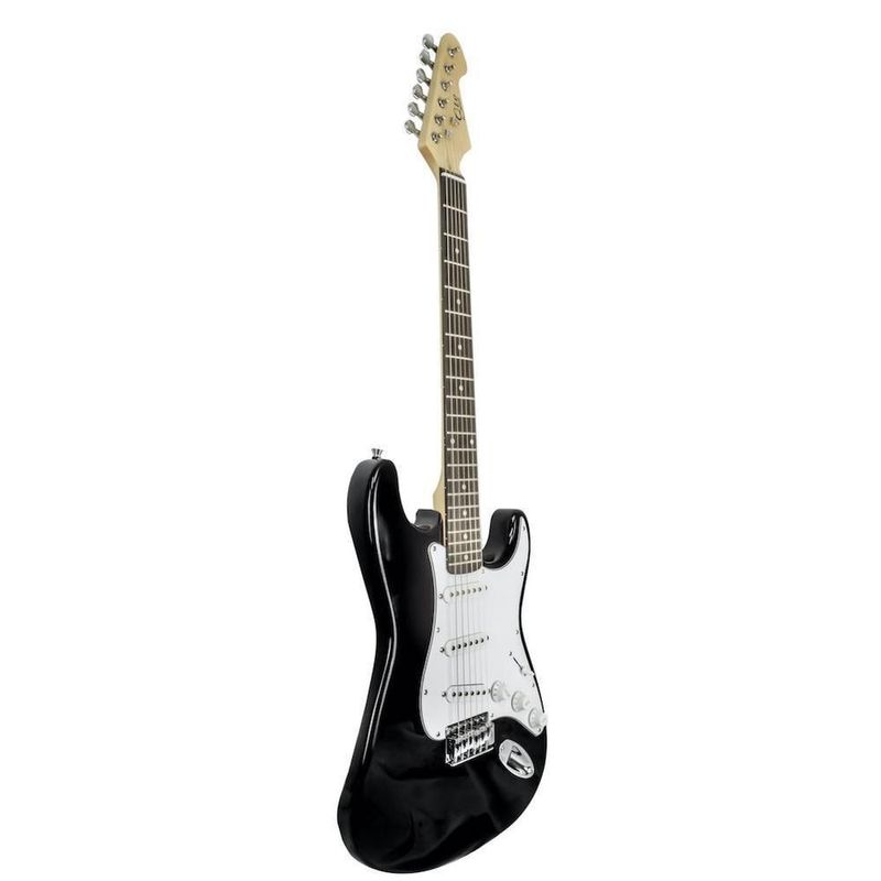 Guitarra electrica negra con blanco qte sss