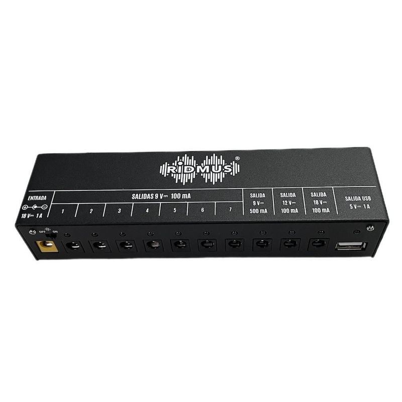 Multiconector para pedales de efectos 5v 9v 12v 18v