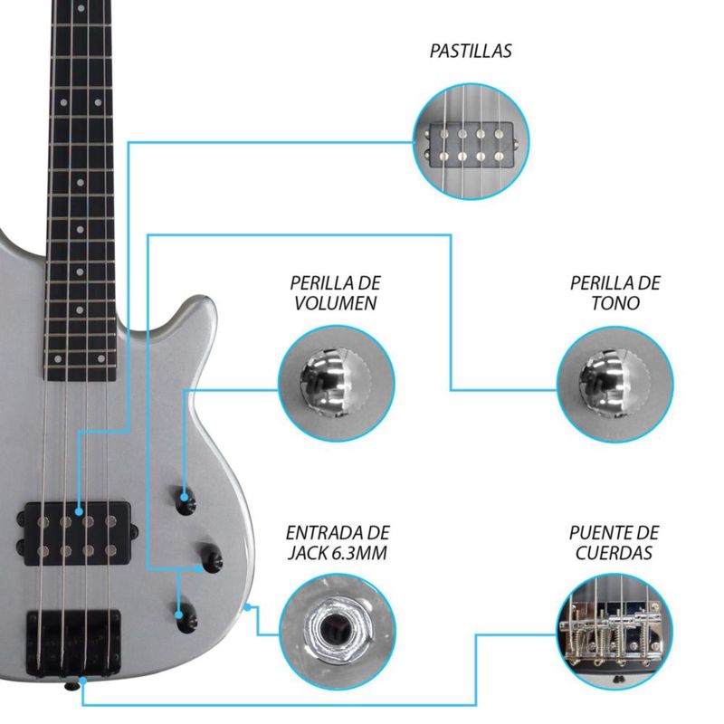 Paquete Bajo Electrico 504-SK Jethro By STEELPRO