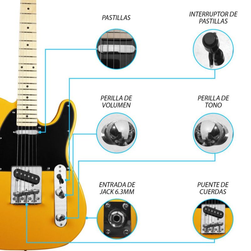 Paquete Guitarra Electrica 027-sk Jethro By STEELPRO