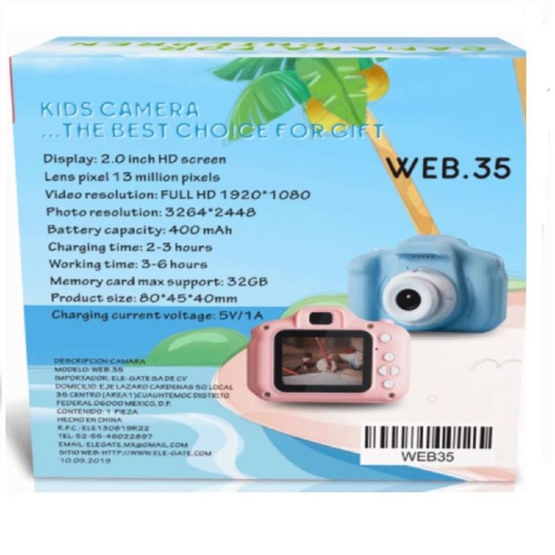 Camara Digital Niños Uso Rudo Rosa