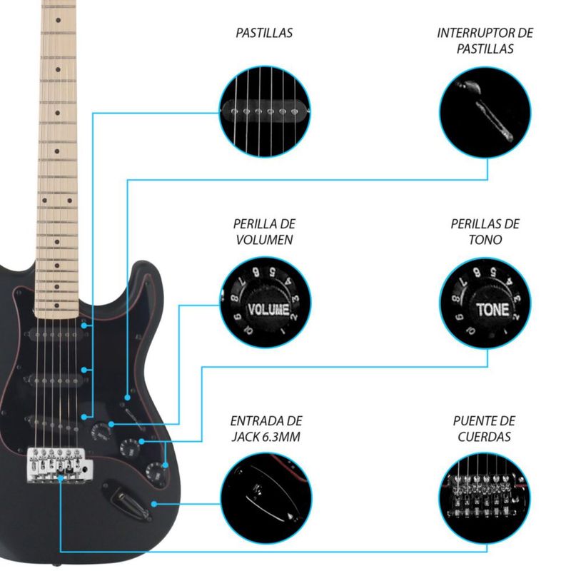 Paquete Guitarra Eléctrica 025-SK Jethro Steelpro