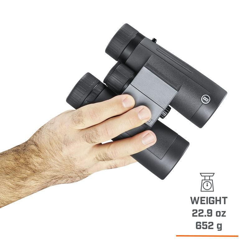 Binoculares Bushnell PowerView 2 8x42 mm Prisma Roof BK7 Alta Luminosidad Chasis de Aluminio para Naturaleza Senderismo y Viajes Negro