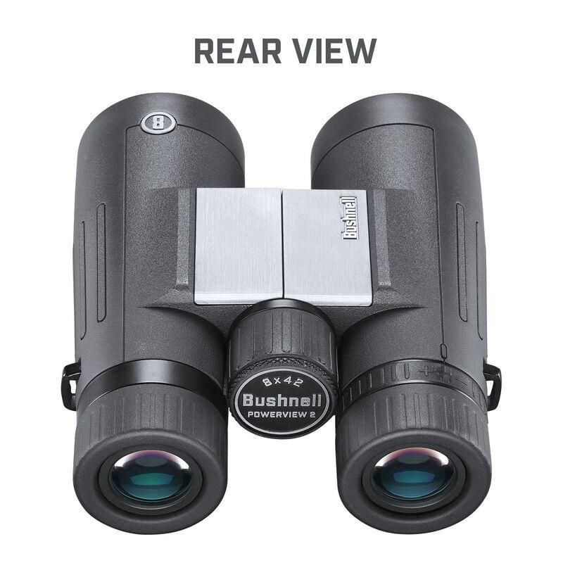 Binoculares Bushnell PowerView 2 8x42 mm Prisma Roof BK7 Alta Luminosidad Chasis de Aluminio para Naturaleza Senderismo y Viajes Negro