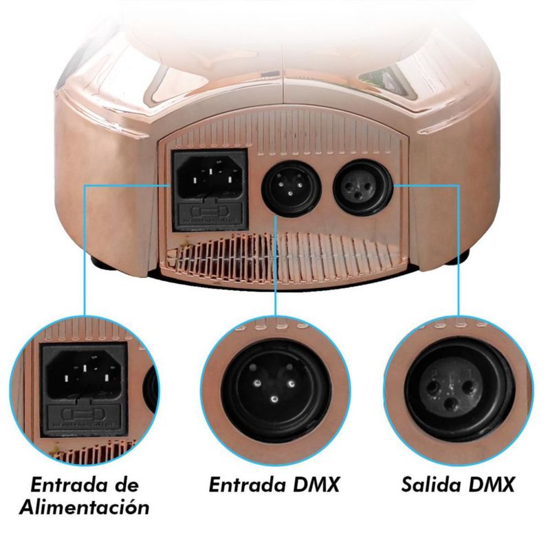 2 Cabezas Móviles 2R-SM-GOLD-K Beam Rainbow Con Case -steelpro
