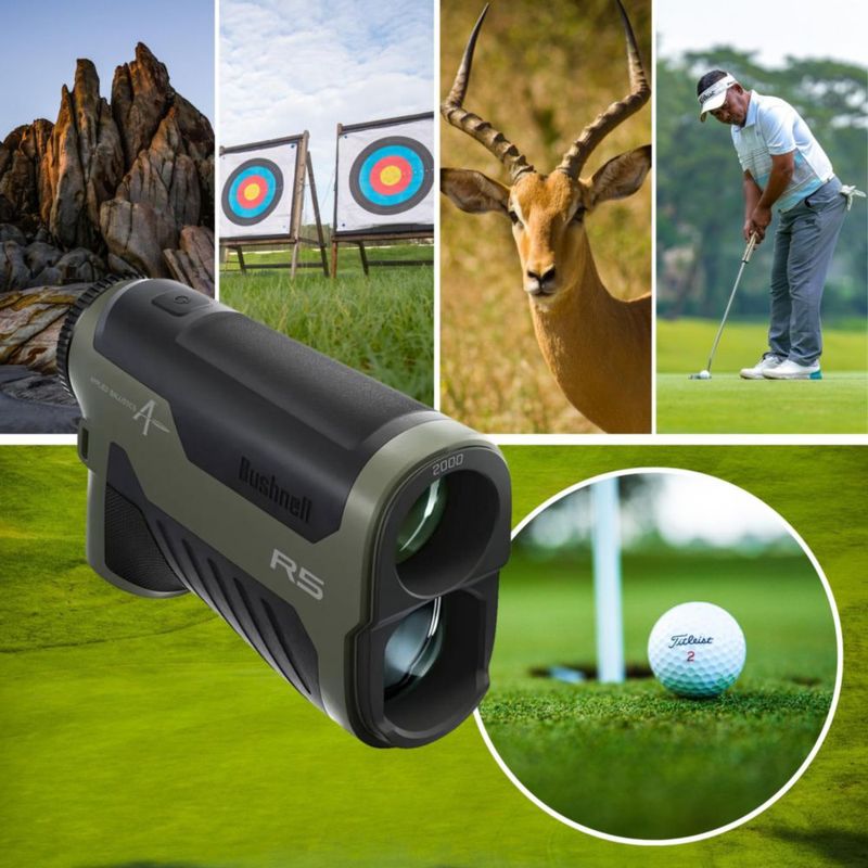 Telemetro Láser Bushnell R5 2000 Rangefinder Verde con ARC y Balística Avanzada