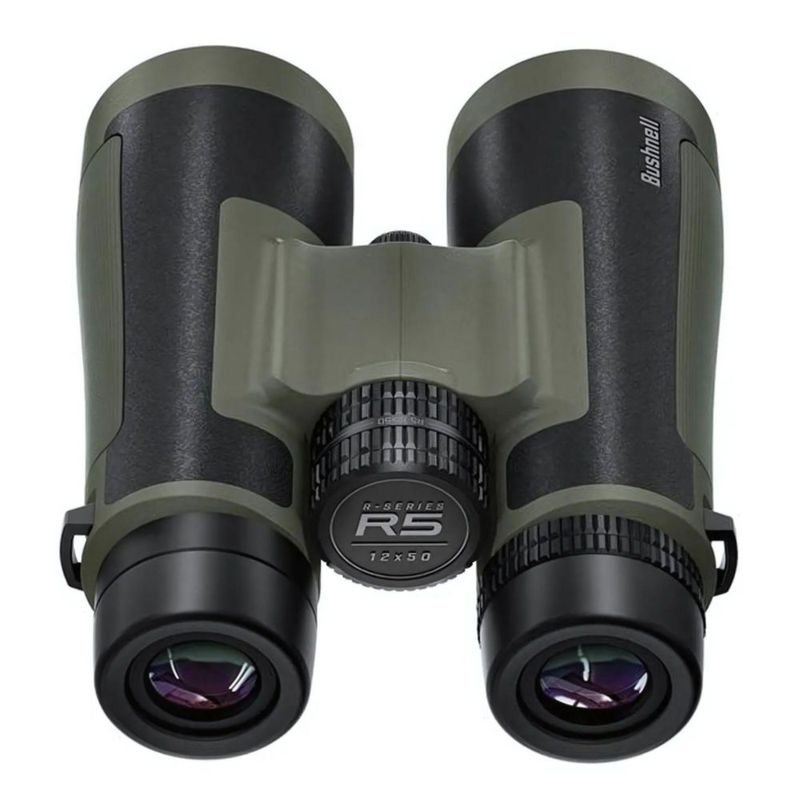 Binoculares Bushnell R5 12x50 Roof BaK4 Gran Luminosidad para Caza y Observación en Baja Iluminación Verde