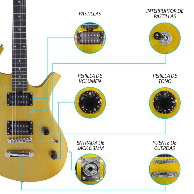 Paquete Guitarra Electrica 037-SK Jethro STEELPRO