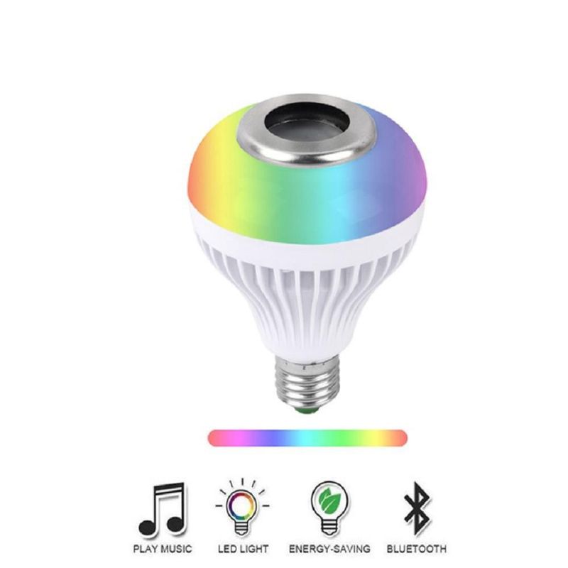 Foco Led Rgb Con Bocina Bluetooth Y Control Remoto