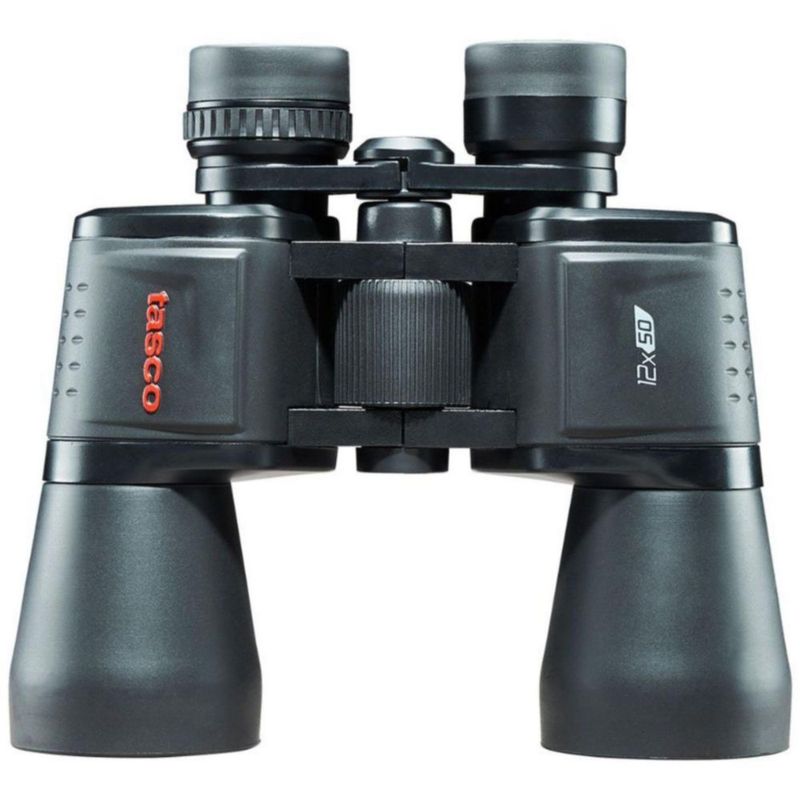 Binoculares Tasco Essentials 12x50 mm Prisma Porro BK7 Multicapa Gran Alcance para Observación de Fauna y Paisajes Negro