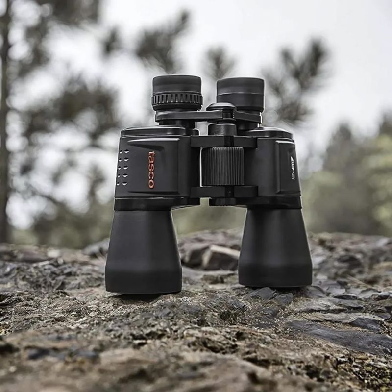 Binoculares Tasco Essentials 12x50 mm Prisma Porro BK7 Multicapa Gran Alcance para Observación de Fauna y Paisajes Negro