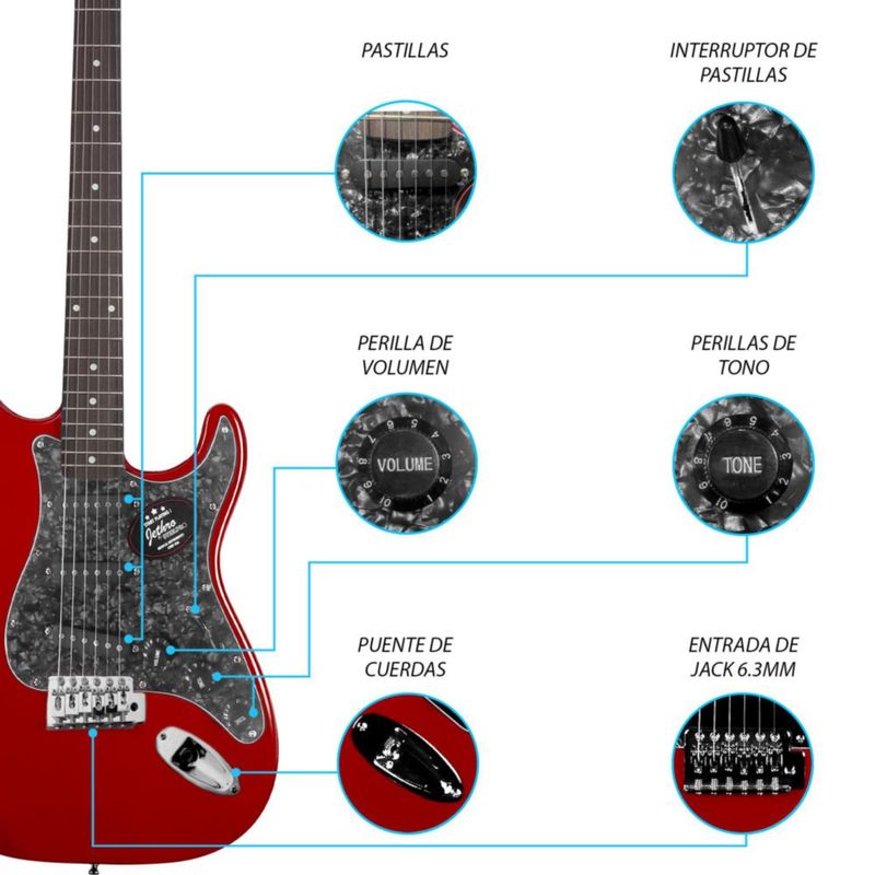 Paquete Guitarra Electrica 019-SK Jethro By STEELPRO