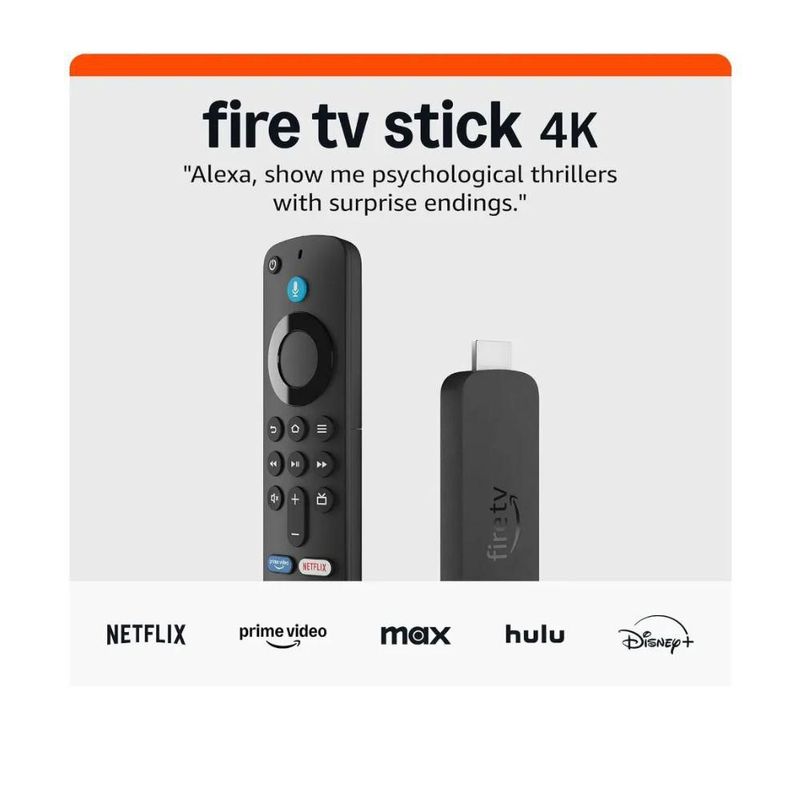 Amazon Fire TV Stick 4K (Nuevo Modelo) – Streaming 4K UHD, Wi-Fi 6, Control por Voz Alexa, HDR10+, Dolby Vision