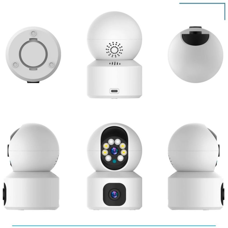 VAK Video Camara de seguridad Doble lente W10 wifi 5G IA luz nocturna