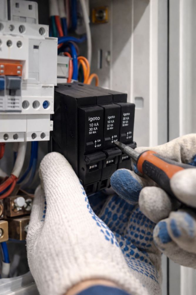 Interruptor Termomagnético 3 Polos 30A 120–240V 10kA, Protección contra Sobrecarga y Cortocircuito