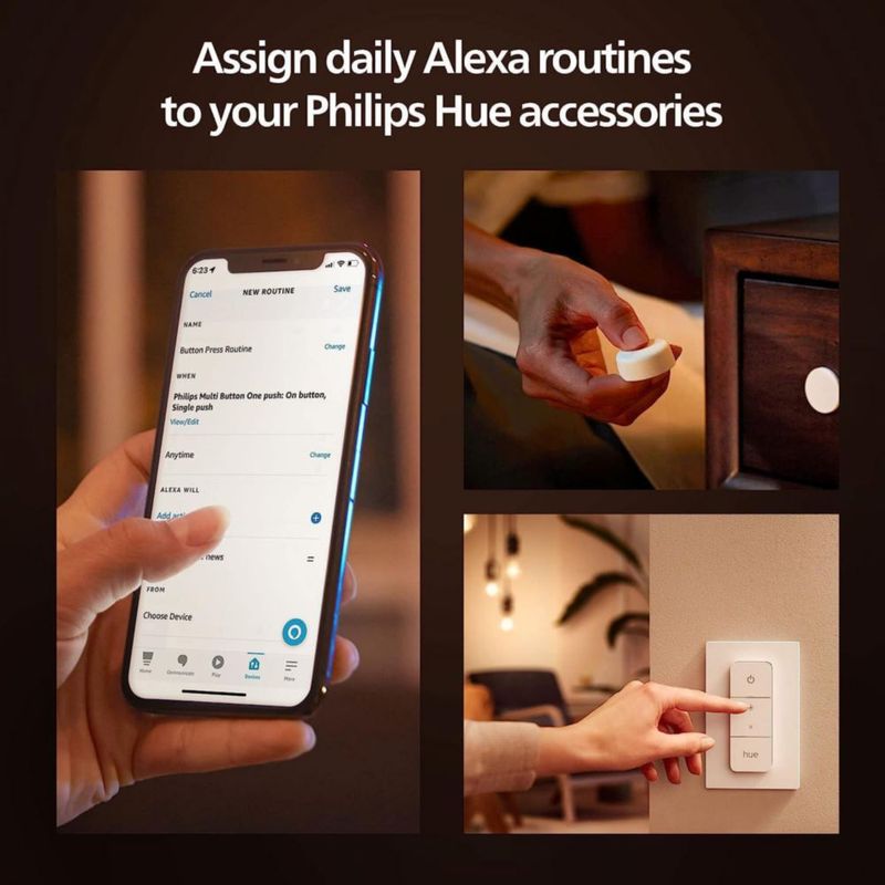 Interruptor regulador inteligente Philips Hue White paquete de 1 con control remoto