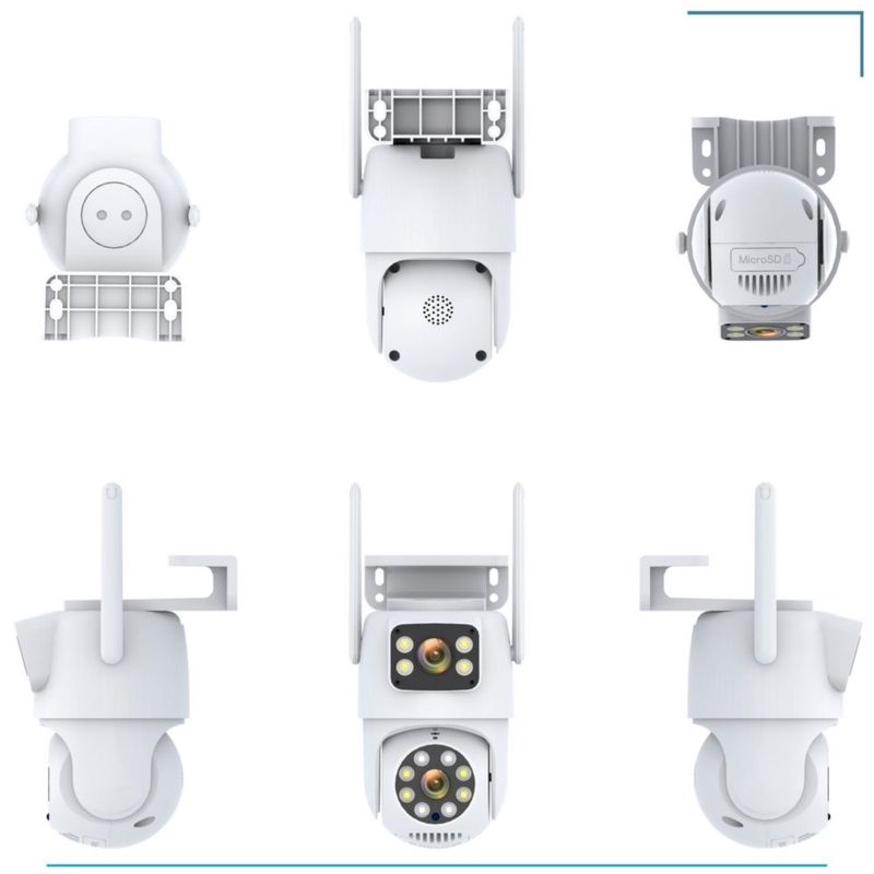 VAK Video Camara de seguridad Exterior Doble lente W43 5G wifi IA luz nocturna