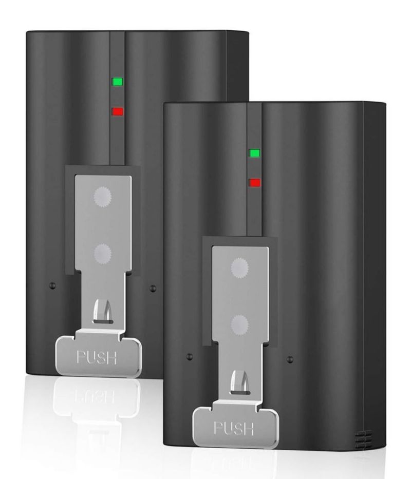 Batería de repuesto de 6040 mAh x 2 con cargador para Ring Doorbell