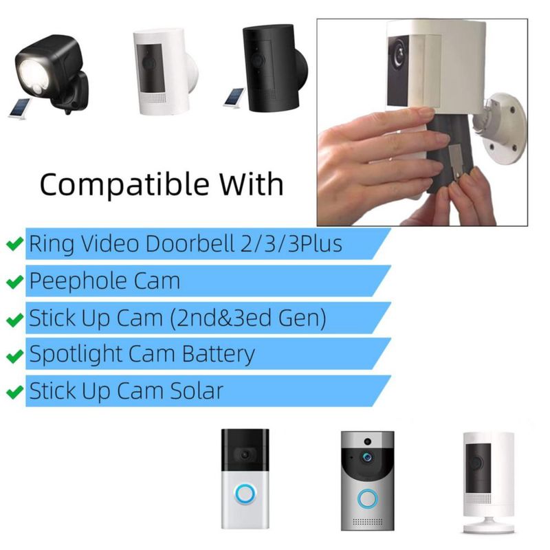 Batería de repuesto de 6040 mAh x 2 con cargador para Ring Doorbell