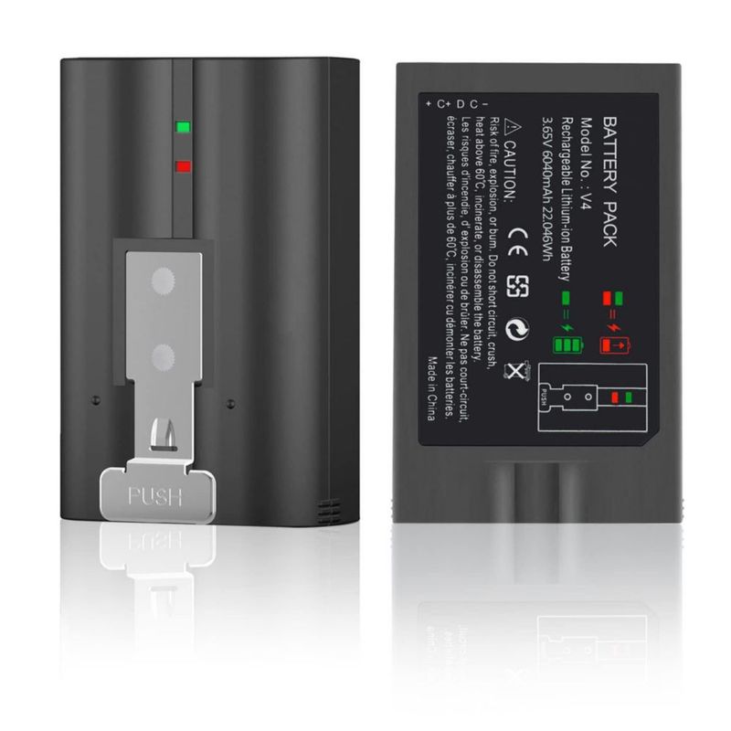 Batería de repuesto de 6040 mAh x 2 con cargador para Ring Doorbell