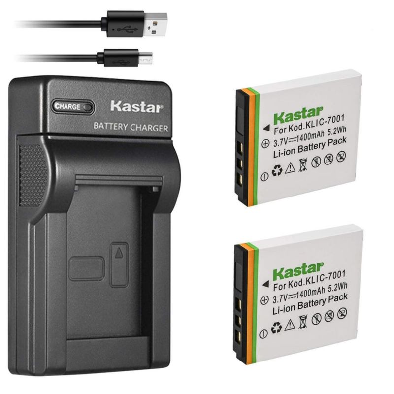 Cargador de batería Kastar para cámaras Kodak KLIC-7001 EasyShare