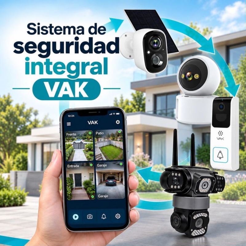 Vak Video Camara De Seguridad M10 Wifi Ia Luz Nocturna