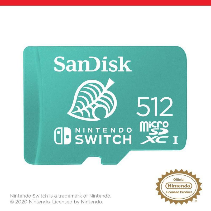 Tarjeta microSDXC SanDisk 512GB con licencia para Nintendo Switch