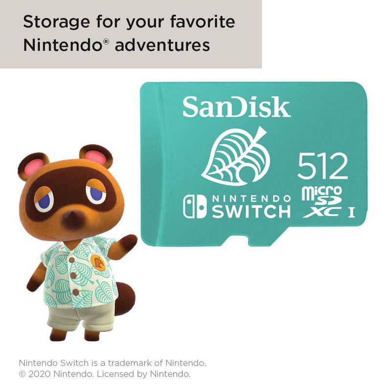 Tarjeta microSDXC SanDisk 512GB con licencia para Nintendo Switch