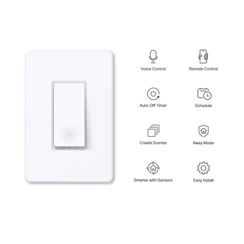 Interruptor de luz inteligente TP-Link Tapo S500 unipolar blanco paquete de 4