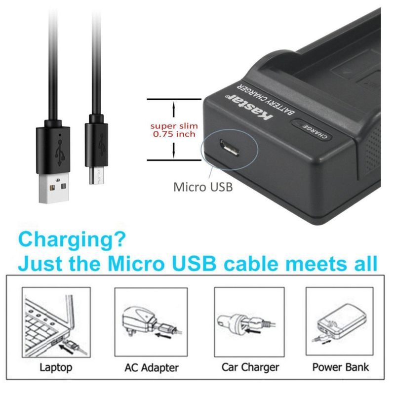 Cargador de batería de repuesto Kastar para Sony NP-BN1