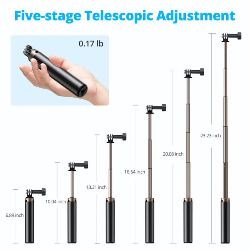 Soporte de trípode Selfie Stick AKASO de 60 cm para cámaras de acción