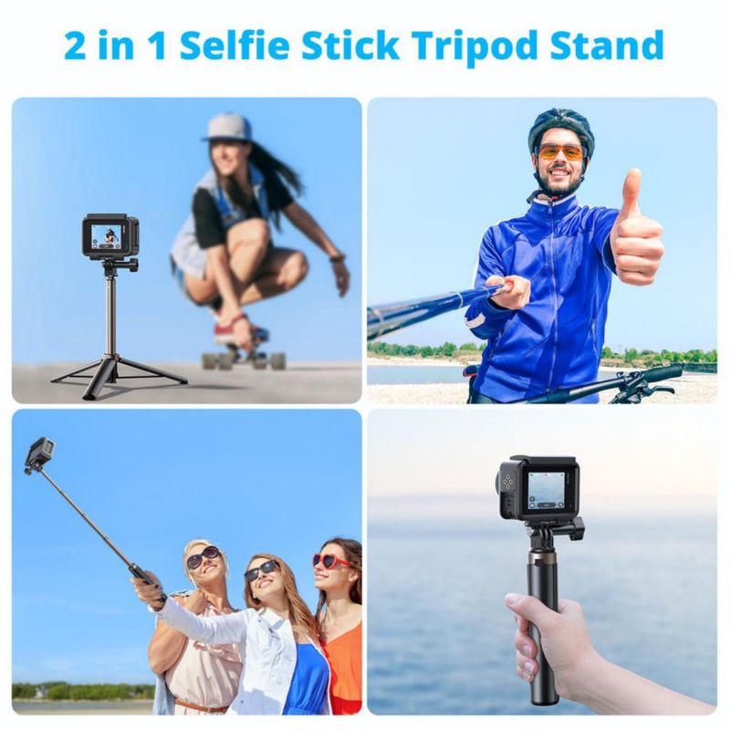 Soporte de trípode Selfie Stick AKASO de 60 cm para cámaras de acción