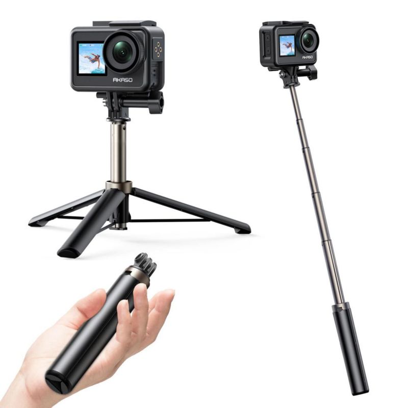 Soporte de trípode Selfie Stick AKASO de 60 cm para cámaras de acción