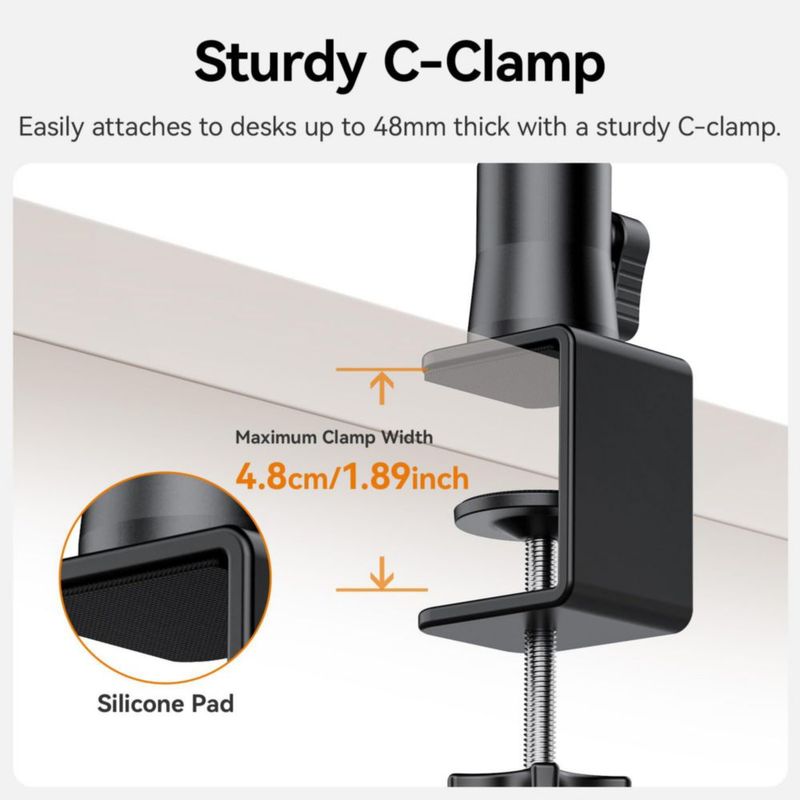 Soporte de escritorio para cámara ULANZI ZJ02 Overhead Magic Arm 98 cm