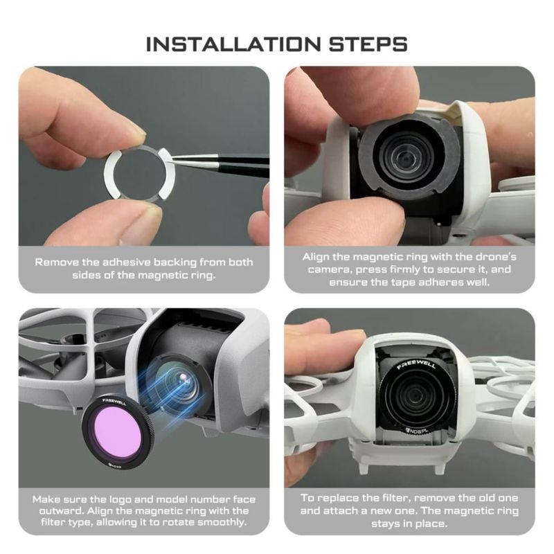 Filtros magnéticos FREEWELL para DJI Neo Bright Day paquete de 3