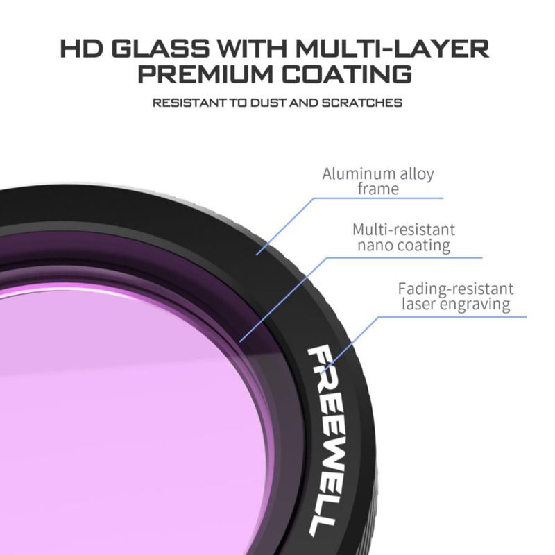 Filtros magnéticos FREEWELL para DJI Neo Bright Day paquete de 3
