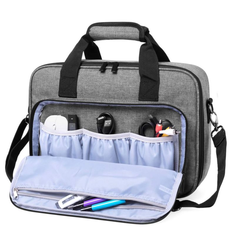 Funda para proyector Luxja con funda protectora para portátil color gris