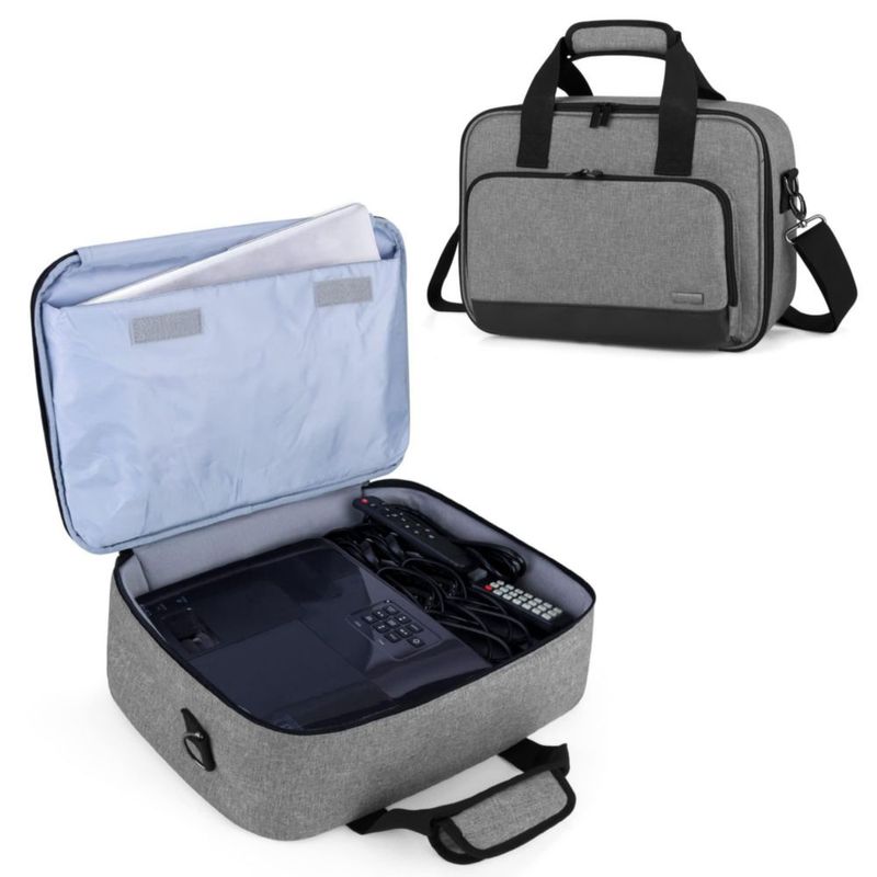 Funda para proyector Luxja con funda protectora para portátil color gris