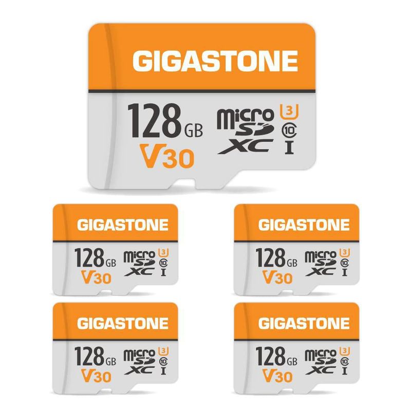 Tarjeta micro SD Gigastone de 128 GB paquete de 5 4K Video Pro 95 MB/s